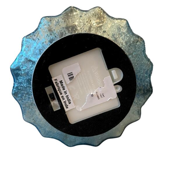 Illuminated Glass Christmas Tree 19in Iridescent Blue Chic Holiday Decor New - Picture 9 of 15